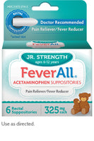 FeverAll Acetaminophen 6CT Suppositories (Generic Tylenol)